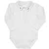 Mawi Body jersey stretch bimbo bianco colletto ricamato