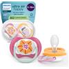Avent Succhietti Ultra Air Collection 6-18m Fiore e Coccinella, a base vegetale - Set da 2 ciucci - Philips Avent