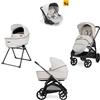 Inglesina Sistema modulare Aptica System Quattro - Opal Ivory con telaio Litio e seggiolino auto Darwin Infant - INGLESINA