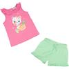 Mawi set estivo 2 pezzi bimba canottiera + short rosa/verde