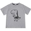 Mawi T-shirt jersey bimbo grigia stampa "dino"