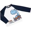 Mawi Maglia jersey raglan bimbo bicolor bianca/blu