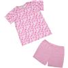 Mawi Pigiama estivo due pezzi bimba rosa floreale