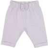Mawi Pantalone felpato bimba lilla con fiocco