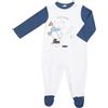 Mawi Tenera tutina interlock bimbo bianca/blu con stampa