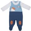 Mawi Tenera tutina interlock bimbo finto due pezzi blu/azzurro