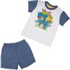 Mawi Pigiama 2 pezzi jersey bimbo bianco/blu "surf"
