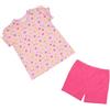 Mawi Pigiama corto 2 pezzi bimba rosa/fucsia "frutti"