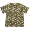 Mawi T-shirt jersey bimbo verde stampa dinosauri