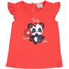 Mawi Canotta jersey bimba corallo stampata