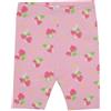 Mawi Legging stretch 3/4 bimba rosa stampa fragoline a cuore
