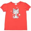 Mawi T-shirt jersey bimba corallo stampata