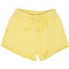 Mawi Short in cotone a costine con bordo a volant giallo pastello - mawi