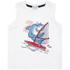 Mawi Canottiera jersey bimbo bianca stampa "shark"