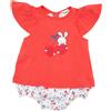 Mawi Pagliaccetto jersey bimba bicolor corallo/bianco "ciliege"
