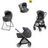Inglesina Electa System Quattro - Garage Grey con telaio Bronze e seggiolino auto Darwin Infant - Inglesina