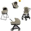 Inglesina Electa System Quattro - Hangar Beige con telaio Bronze e seggiolino auto Darwin Infant - Inglesina