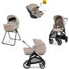 Inglesina Aptica System Quattro - Vicuna Beige con telaio Palladio e seggiolino auto Darwin Infant Recline EVO - Inglesina
