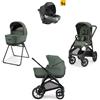 Inglesina Aptica XT System Quattro - Taiga Green con telaio Black e seggiolino auto Darwin Infant - Inglesina