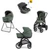 Inglesina Aptica XT System Quattro - Taiga Green con telaio Black e seggiolino auto Darwin Infant Recline EVO - Inglesina