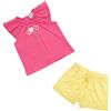 Mawi Set 2 pezzi canotta + short bimba rosa/giallo
