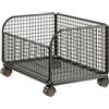 KESOTO Carrello portadocumenti mobile con ruote, carrello portaoggetti portatile per interni, libreria sotto la scrivania, organizer per armadio, bagno, Singolo Nero