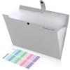 KONVINIT Cartella Portadocumenti a4 - Porta Documenti a4 Organizer Documenti Cartelle Soffietto Portadocumenti Espandibile Chiusura con Bottone con 8 Tasche