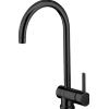 Newform - XT Miscelatore per lavello NERO con bocca quadra in tubolare girevole - 4371