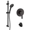 JACUZZI - RUBINETTERIA Set incasso doccia con saliscendi e doccino multigetto nero opaco - Flag di Jacuzzi Rubinetteria