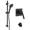 JACUZZI - RUBINETTERIA Set incasso doccia con saliscendi e doccino multigetto nero opaco - Lumos di Jacuzzi Rubinetteria