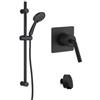 JACUZZI - RUBINETTERIA Set incasso doccia con saliscendi e doccino slim multigetto nero opaco - Lumos di Jacuzzi Rubinetteria