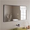 DEGHI Specchio bagno 70x120 cm reversibile con cornice nero opaco - Talas