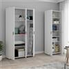 Dmora Armadio Multiuso Grande Blackfoot 177x190h cm Bianco Modulabile 10 Ripiani, 5 Ante