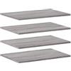 vidaXL Mensole Parete 4pz Grigio Sonoma 60x40x1,5 cm Legno Multistrato