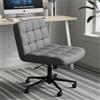 Clevich Criss Cross Chair Senza Braccioli, Sedia a Croce Ergonomica, Seduta Ampia Regolabile in Altezza,Seduta da Sartore per Trucco, Ufficio a Casa, Studio, Camera da Letto (lino, Grigio)
