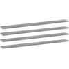 vidaXL Ripiani Libreria 4pz Grigio Cemento 100x10x1,5cm Multistrato