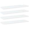 vidaXL Ripiani per Libreria 4pz Bianchi 60x20x1,5 cm Legno Multistrato