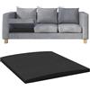 Duscdesp Tavole di supporto per divano, 50 x 50 cm, cuscino di supporto per divano letto, cuscino per riparazione angolare, divano, letto, divano (nero e 1 pezzo)