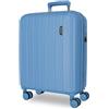 MOVOM Wood Denim Valigia da Cabina 40x55x21 cm Rigido ABS Chiusura TSA Integrata 37L 2.8kg 4 Doppie Ruote Estensibile Bagaglio a Mano