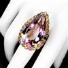 Gemsporium Anello In Argento Sterling Gemsporium Ametrina 925 Tormalina Fatto A Mano Mis 9