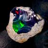 OPAL EMPIRE Ethiopian Black Fire Opal, Opale Naturale Grezzo, 6.8 Ct, 15x14 mm