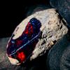 OPAL EMPIRE Opale Etiopico Nero, Pietra Grezza Naturale Opale Fire 6,50 Ct 17x12 mm