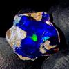 OPAL EMPIRE Opale Naturale Etiopico Grezzo Fire Opal Nero 6,5 Ct 14x12 mm