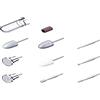 BEURER 570.64 SET RICAMBIO PER MANICURA PEDICURA MP100, 9 ACCESSORI IN ZAFFIRO E FELTRO COPERTA