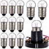 VILLCASE Mini lampadina E10, 10 pezzi 2,5 V 0,3 A vite piccola lampadina torcia elettrica per scuola in fisica studente sperimentazione elettrica