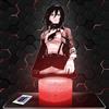 Lampephoto.fr Lampada da comodino, Luce notturna tattile Manga - Mikasa Ackerman Lampada illusione 3D LED, idea regalo di Natale per ragazzi e ragazze Lampada da notte per bambini o adulti