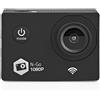Nedis Action Camera | 1080p@30fps | 12 MPixel | Impermeabile fino a: 30,0 m | 90 minuti | Wi-Fi | App disponibile per: Android™ / IOS | Supporti inclusi | Nero