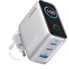 Anker Caricabatterie di rete Anker 100W, 2x USB-C, 1x USB-A, Smart-Display, Argento