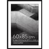 Americanflat Cornice 85x60 cm Nera - Cornice 50x75 cm con Passepartout o 60x85 cm Senza Passepartout - Portafoto con Bordo Sottile in PVC e Pannello Protettivo in Plastica