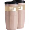 Wessper Tazze Riutilizzabile 400 ml, Bicchiere con Tappo per Bevande Calde e Fredde, da Asporto, si Inserisce nel Portabicchierip dell'auto, Sostituta dei Contenitori Monouso - 2 pezzi - Rosa